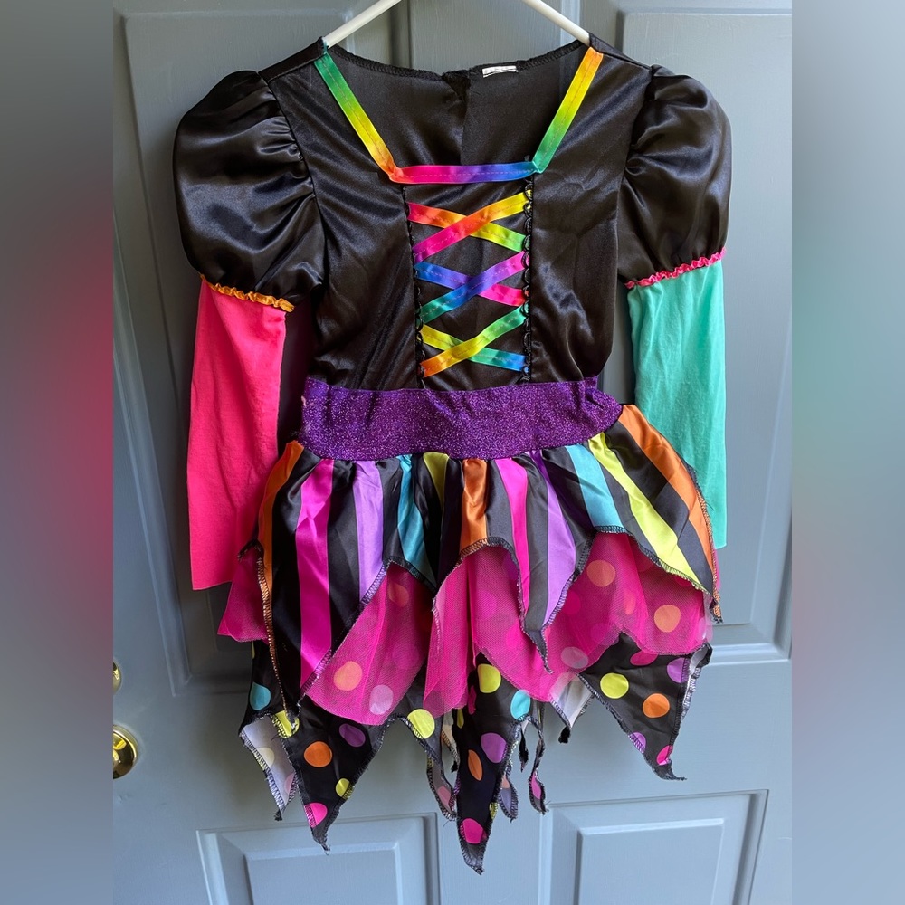 Colorful witch costume w/hat